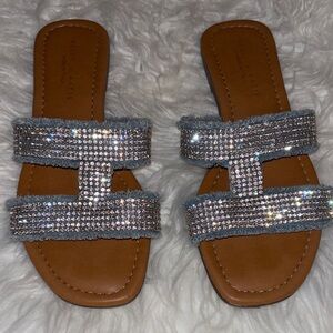 Rhinestone Embellished Sandals